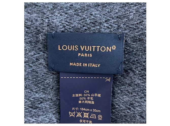 Sciarpa con frange in monogramma sfumato Louis Vuitton Marrone Nero - vista 5