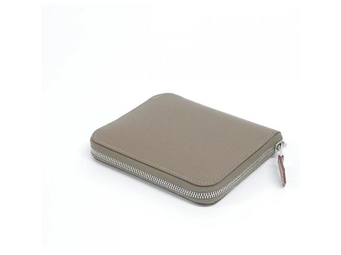 Hermès Hermes EN LIBERTE Silk In Compact Wallet Taupe Light green Dark purple - view 2