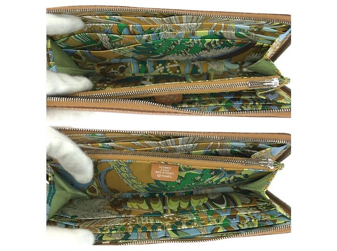 Cartera Larga Azap de Hermès Castaño Dorado - vista 9