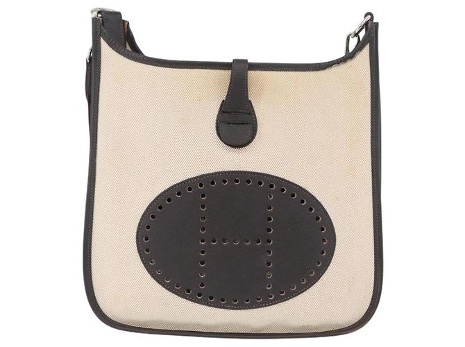 Borsa a Spalla Hermès Evelyn PM Beige - vista 2