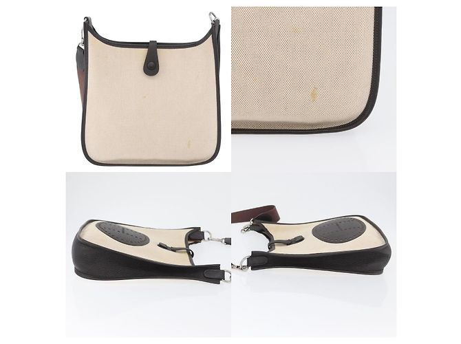 Borsa a Spalla Hermès Evelyn PM Beige - vista 3