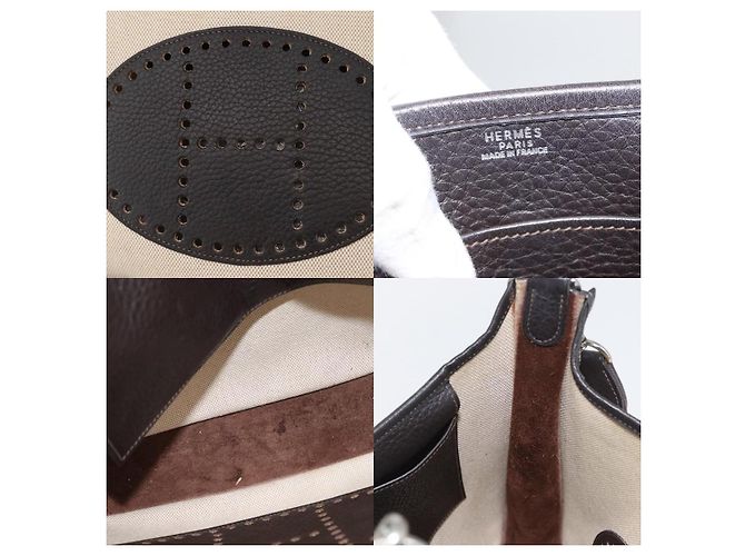 Borsa a Spalla Hermès Evelyn PM Beige - vista 6