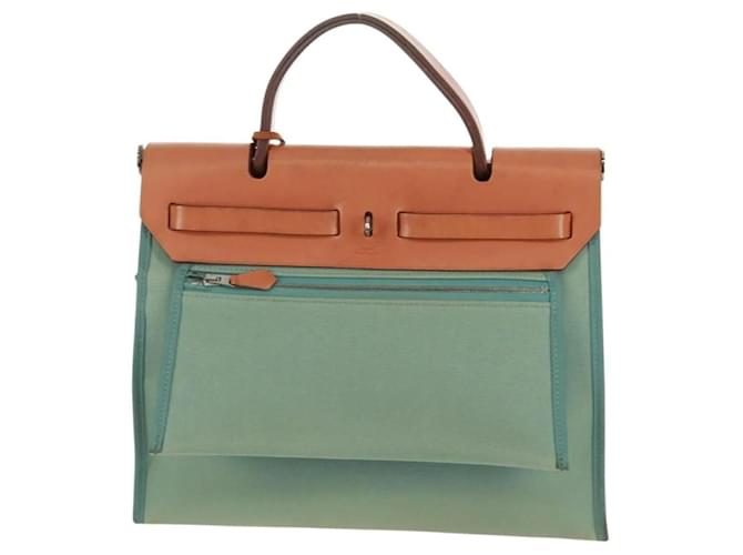 Borsa Hermès Herbag Zip PM Verde - vista 2