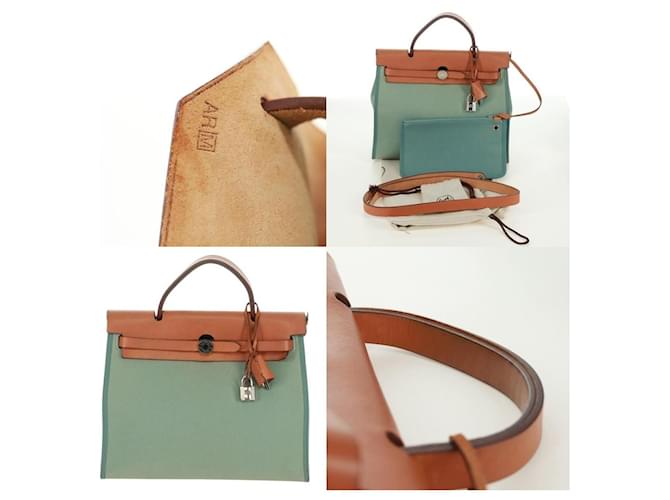 Borsa Hermès Herbag Zip PM Verde - vista 5