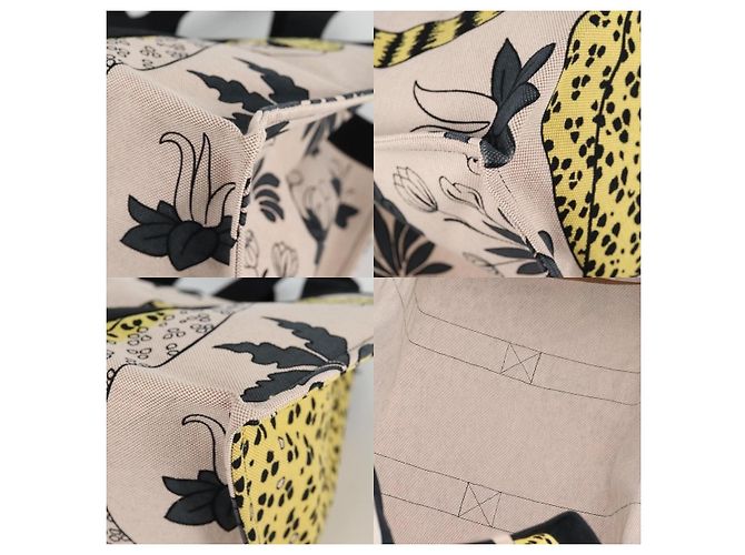 Hermès Animal Pattern Cabasado Plage Boston Tasche Beige - Ansicht 5