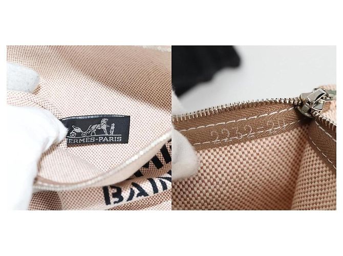 Hermès Animal Pattern Cabasado Plage Boston Tasche Beige - Ansicht 8