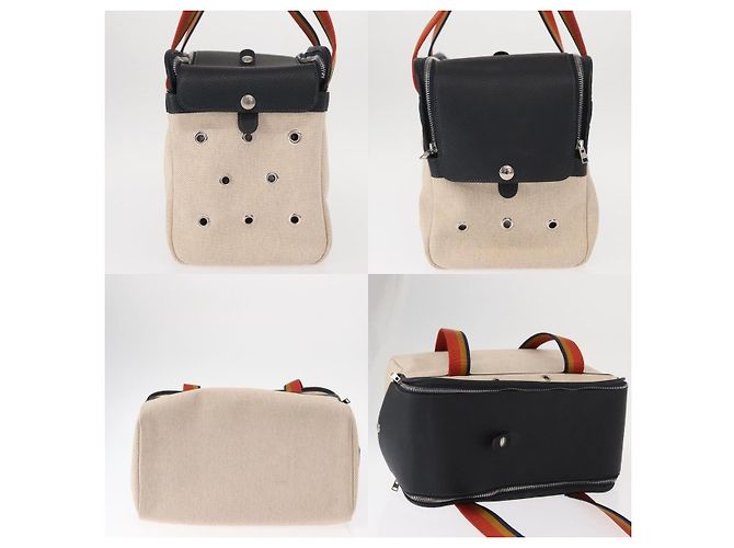 Borsa da trasporto per animali Hermès Beige in cotone - vista 3