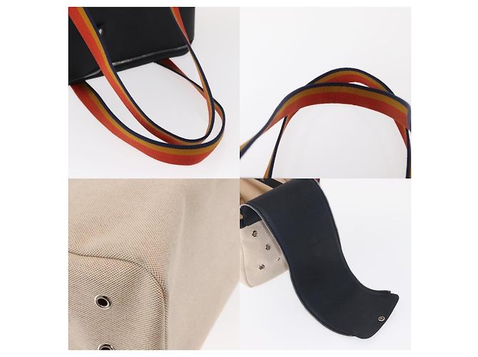 Borsa da trasporto per animali Hermès Beige in cotone - vista 4
