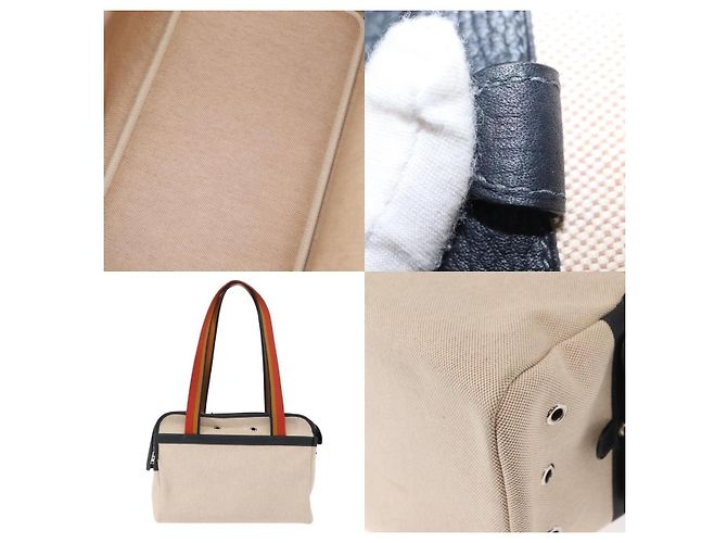 Borsa da trasporto per animali Hermès Beige in cotone - vista 5