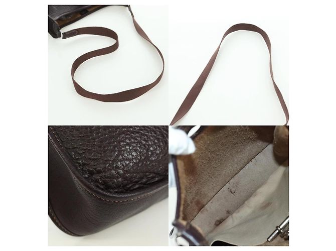 Borsa a Spalla Vespa Hermès Marrone - vista 4