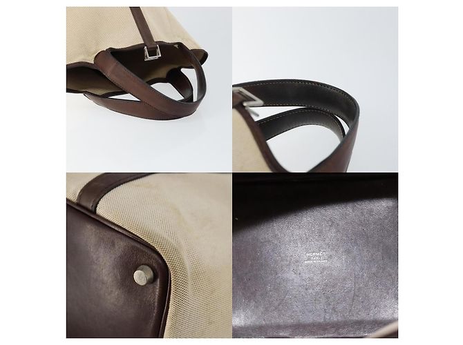 Borsa a Spalla Picotin PM Toile H di Hermès Beige - vista 4
