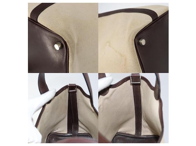 Borsa a Spalla Picotin PM Toile H di Hermès Beige - vista 6