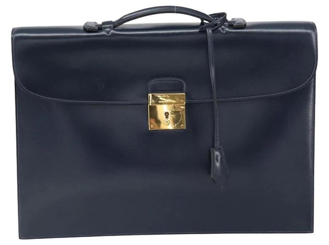 Borsa da lavoro Hermès Birkin Blu - vista 2