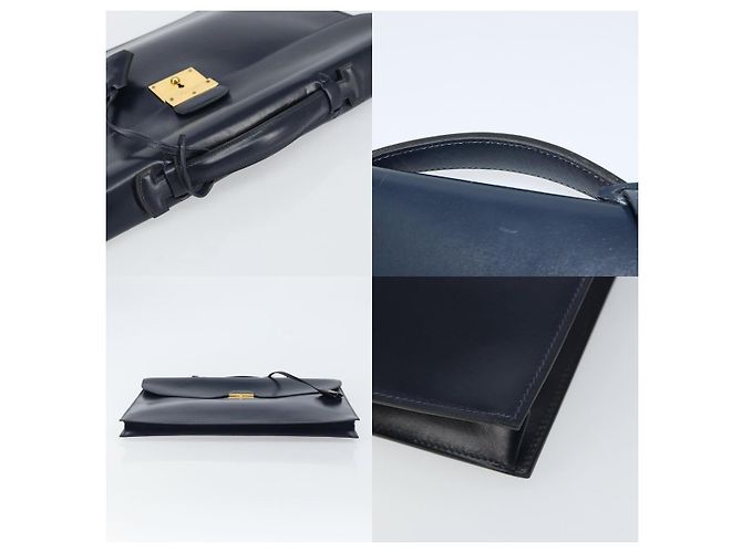 Borsa da lavoro Hermès Birkin Blu - vista 4