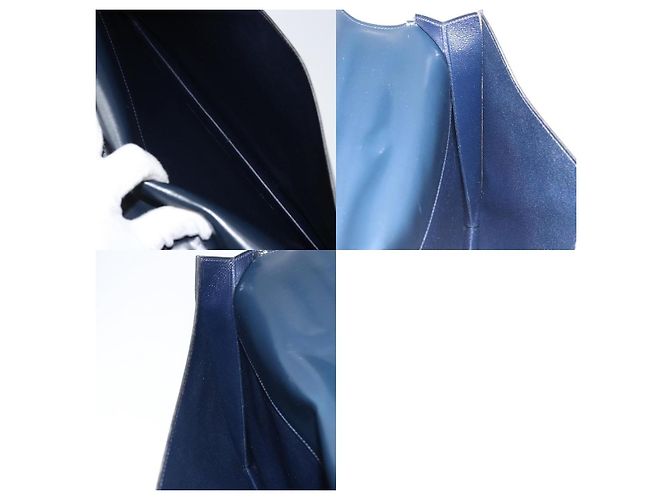 Borsa da lavoro Hermès Birkin Blu - vista 7