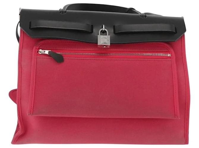 Borsa Hermès Herbag Zip Rosa - vista 2