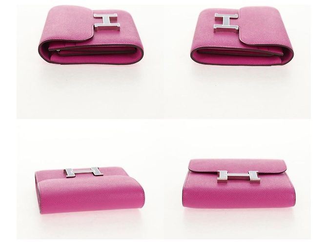 Hermès Portafoglio Compatto Constance Hermes Rosa - vista 3