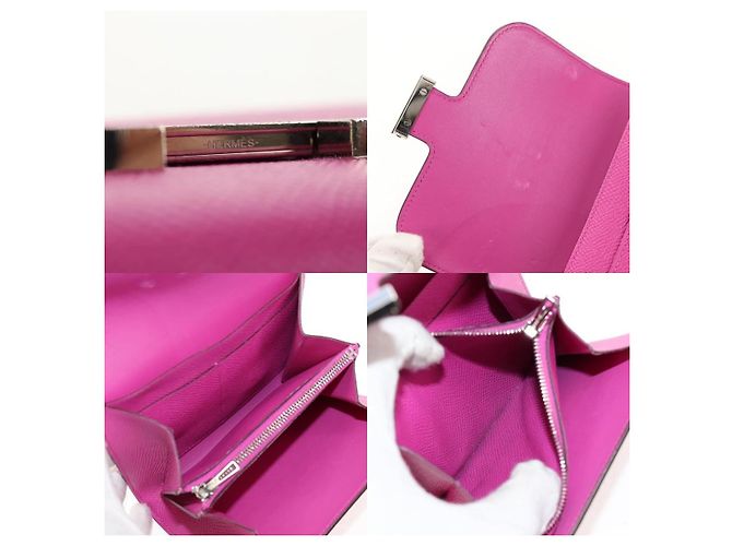 Hermès Portafoglio Compatto Constance Hermes Rosa - vista 4