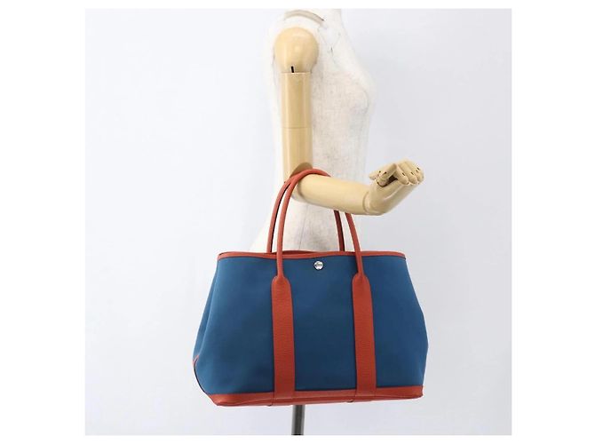 Borsa Garden Party di Hermès Blu - vista 7