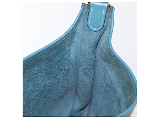 Borsa a Spalla Hermès Evelyn 2 PM Blu - vista 7