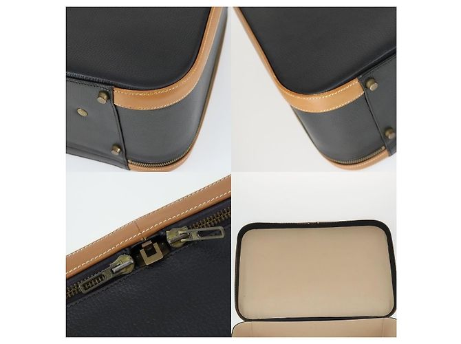 Baule in pelle nera Hermès Nero - vista 6