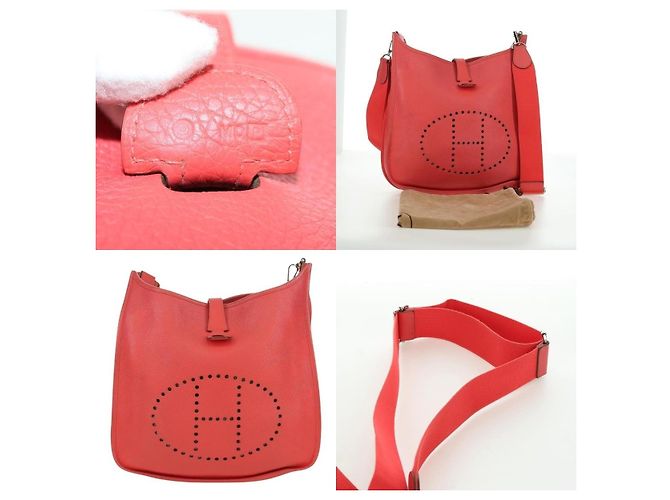Borsa a Spalla Hermès Evelyn GM Rosa - vista 5