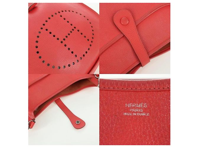 Borsa a Spalla Hermès Evelyn GM Rosa - vista 7