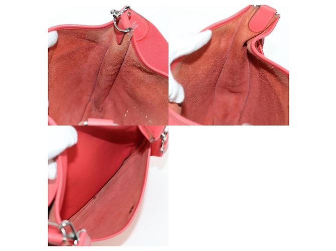 Borsa a Spalla Hermès Evelyn GM Rosa - vista 8