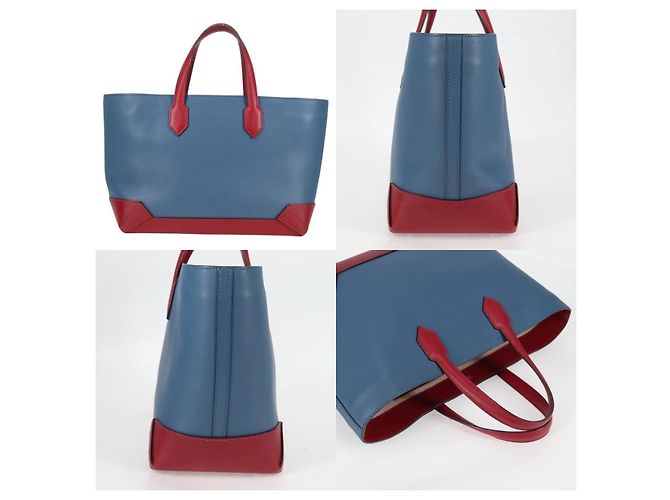 Hermès Hermes Maxi Box Cabas 30 Handtasche Blau - Ansicht 3