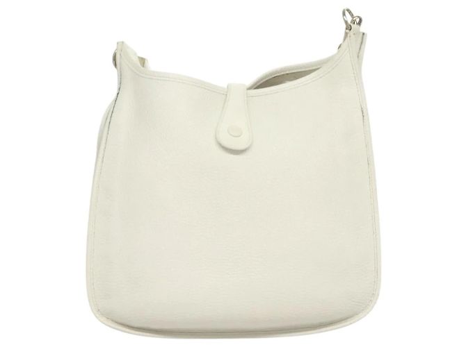 Borsa a Spalla Hermès Evelyn 1 GM Bianco - vista 2