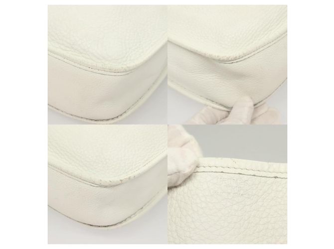 Borsa a Spalla Hermès Evelyn 1 GM in Pelle Togo Bianca Bianco - vista 5