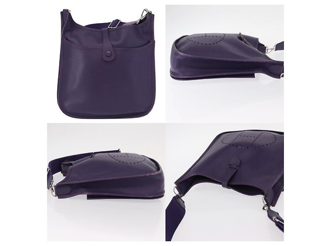 Borsa a Spalla Hermès Evelyn 3 Porpora - vista 3