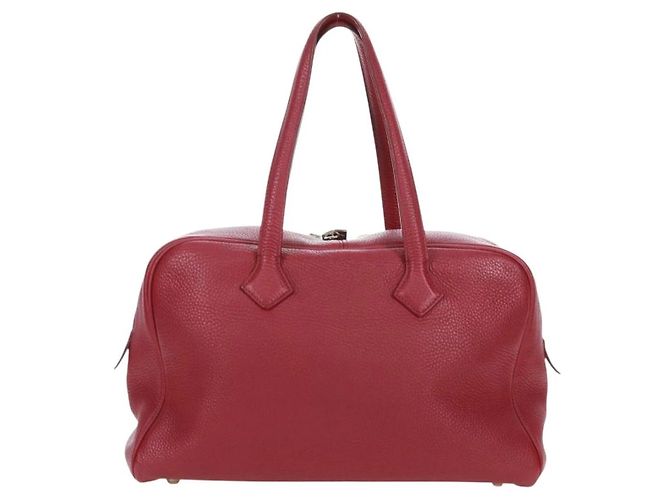 Borsa Hermès Victoria 35 Tosca Rosso - vista 2