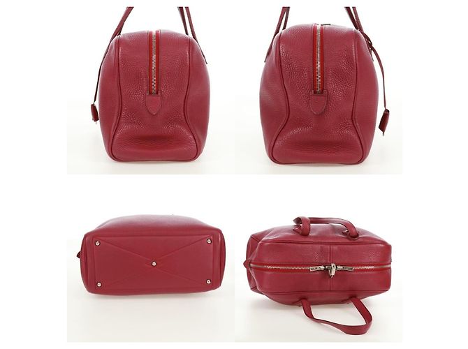 Borsa Hermès Victoria 35 Tosca Rosso - vista 3