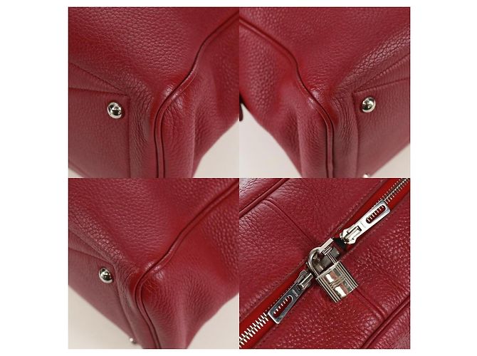Borsa Hermès Victoria 35 Tosca Rosso - vista 6
