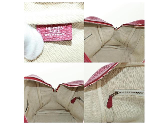 Borsa Hermès Victoria 35 Tosca Rosso - vista 7
