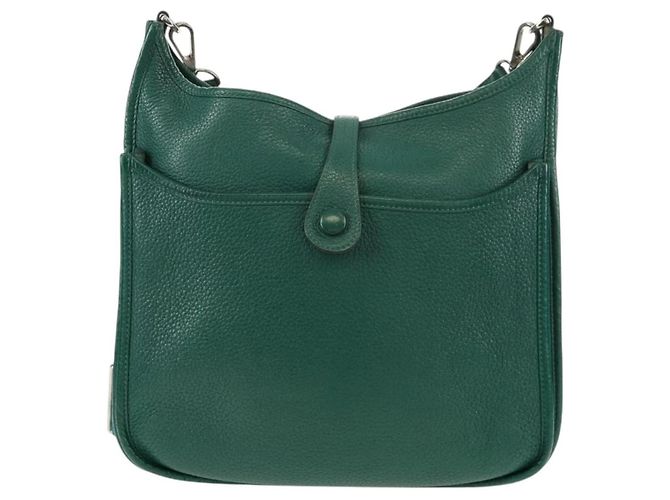 Borsa a Spalla Hermès Evelyn Verde - vista 2