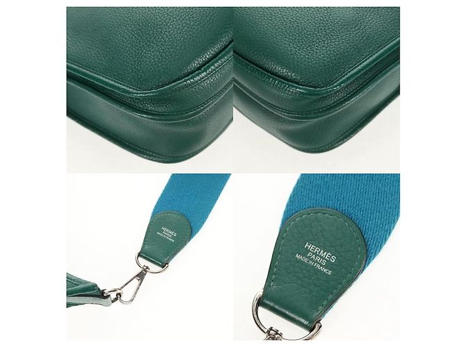 Borsa a Spalla Hermès Evelyn Verde - vista 7