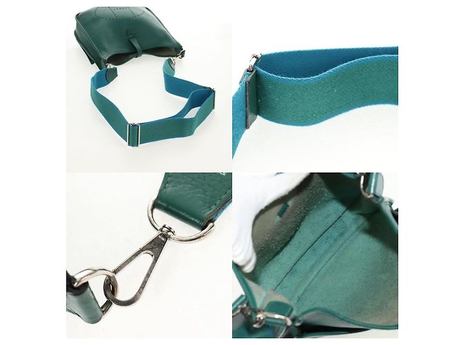 Borsa a Spalla Hermès Evelyn Verde - vista 4