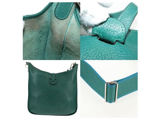 Borsa a Spalla Hermès Evelyn Verde - vista 5