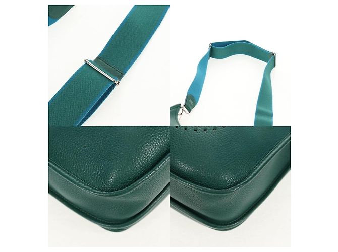 Borsa a Spalla Hermès Evelyn Verde - vista 6