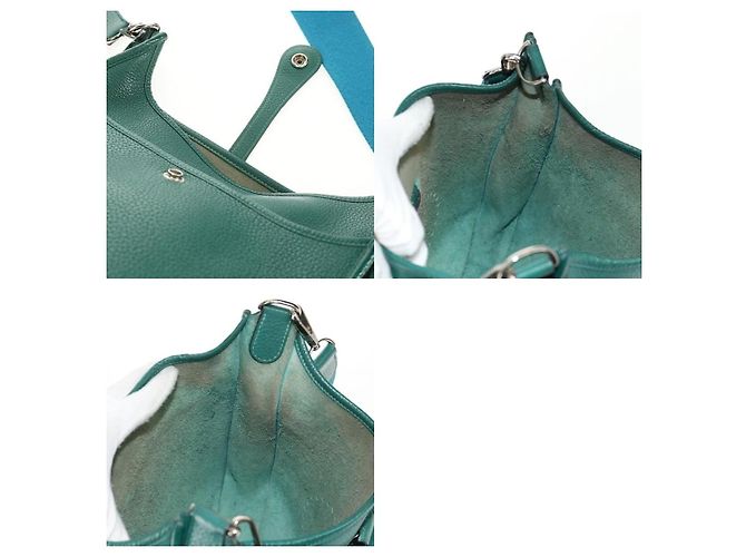 Borsa a Spalla Hermès Evelyn Verde - vista 8