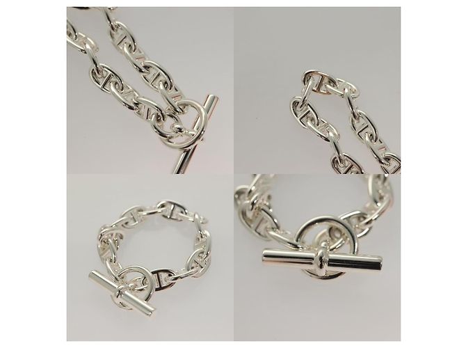 Bracciale MM Chêne Dunkle di Hermès Argento - vista 3