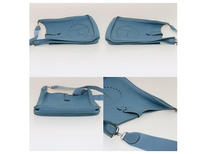 Borsa a Spalla Evelyn TGM in Pelle Hermès Blu - vista 3
