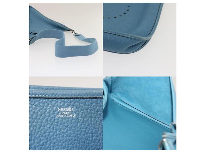Borsa a Spalla Evelyn TGM in Pelle Hermès Blu - vista 4