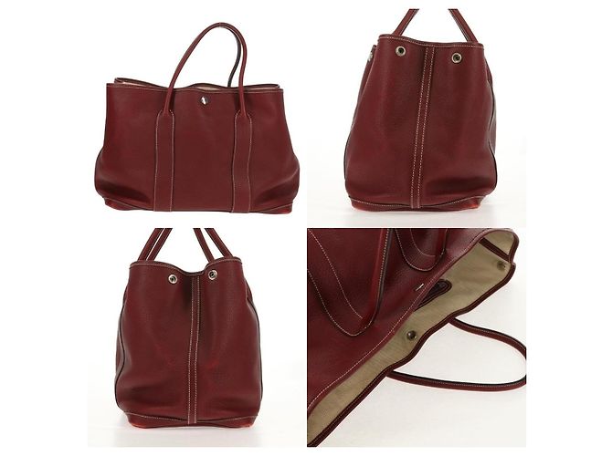 Borsa Hermès Garden Party PM Rosso - vista 3