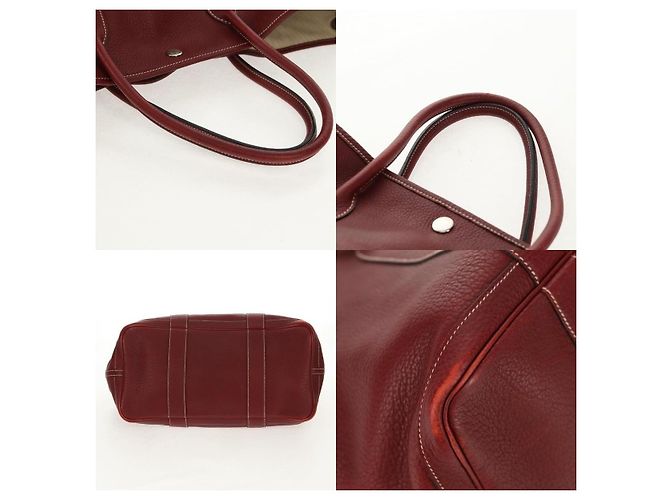 Borsa Hermès Garden Party PM Rosso - vista 4