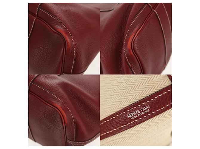 Borsa Hermès Garden Party PM Rosso - vista 5