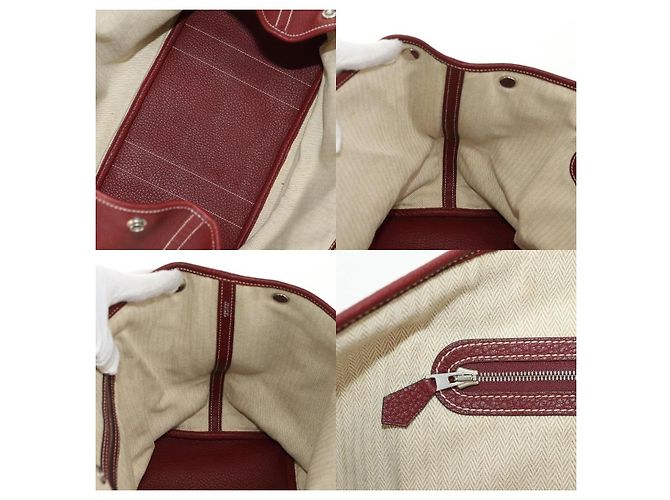 Borsa Hermès Garden Party PM Rosso - vista 6