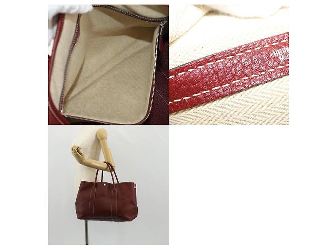 Borsa Hermès Garden Party PM Rosso - vista 7
